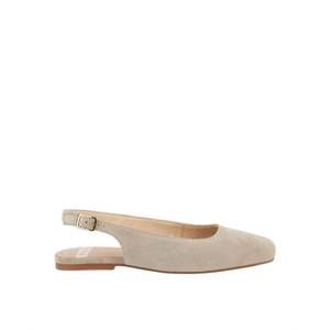 NEW RAG & CO. women's sozani genuine suede leather slingback flats in beige